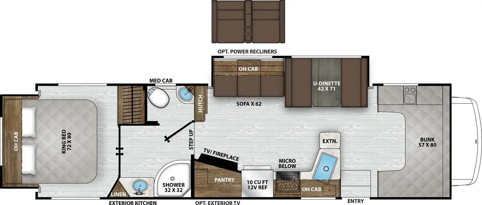 300RS - Ford E-450 Floorplan Image